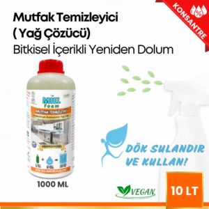 Endüstriyel Mutfak Temizleyici Konsantre Sıvı Köpük Sprey 1000 ML