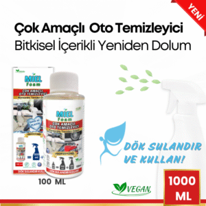 Miel Foam Bitki Bazlı, Vegan, Toksik Olmayan, Konsantre, Yüksek Performans, Çevre Dostu, Hayvan Dostu, Köpük Sprey, Çok Amaç Oto Temizleyici,oto koltuk temizleyici oto kuş pisliği temizleyici,oto temizleyici, 25
